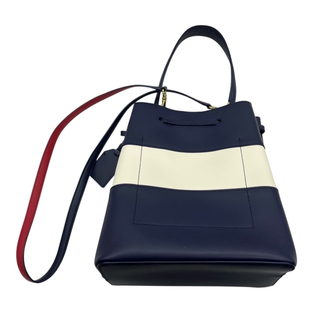 Lauren Ralph Lauren Navy and White Red Color Women's Handbag 2 Pc Size Large - Picture 5 of 16